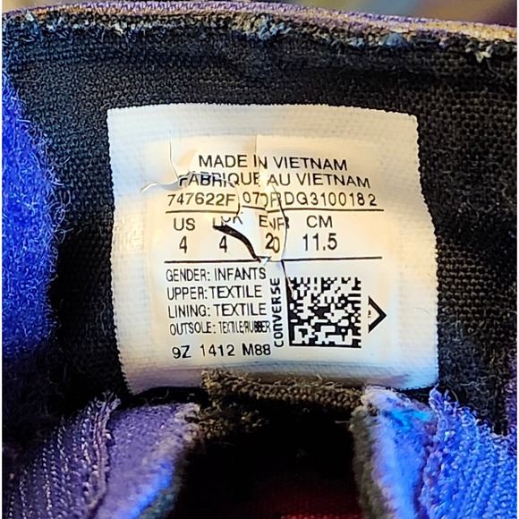Converse Chuck Taylor All Star Lizard Casual Sneakers Size 4 baby - Picture 6 of 11